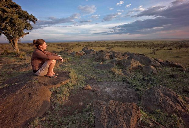 Die große Gnu-Wanderung kreuzt gerade den Mara Fluss zwischen Kenia und Tansania – ihr Ziel die saftigen Weidegründe der Masai Mara